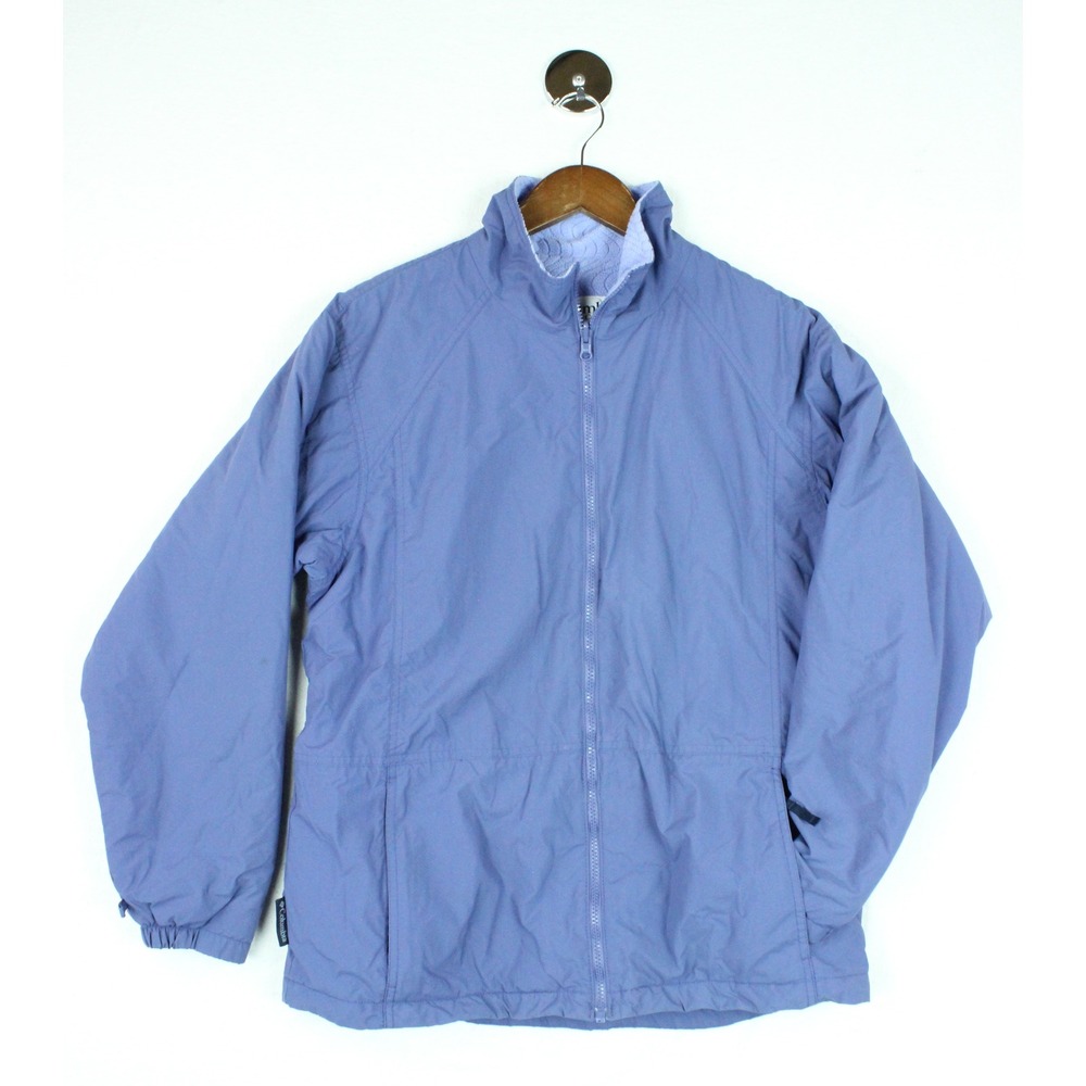 Columbia Women Interchange Jacket Blue Full Zip Fleece Lined Outdoor Large